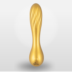 Zlatý vibrátor Sweet Smile Metallic Swirl s ohebným tělem a krouceným povrchem